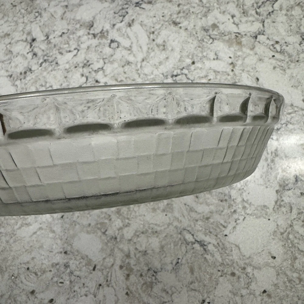 Rare Vintage Pyrex pie plate‎ model 229 -9.5 in clear tempered glass made in USA